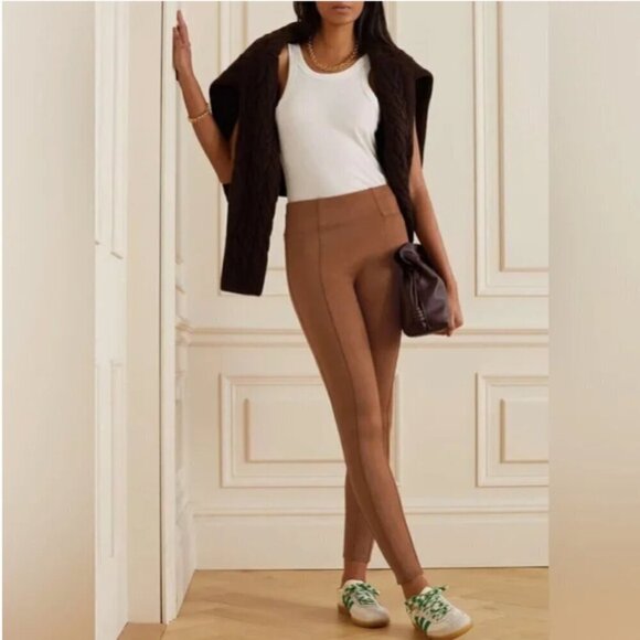 SPANX Faux Suede Leggings Rich Caramel